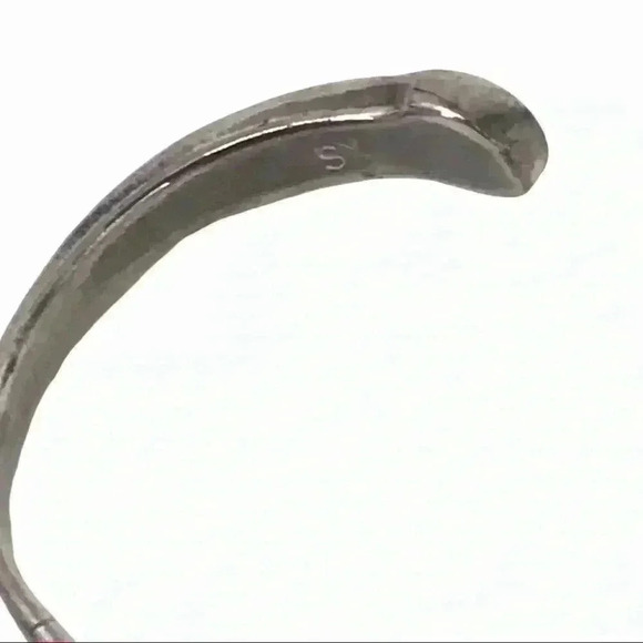 925 TOE RING XS STERLING SILVER BUTTERFLY STONE OPEN - Picture 4 of 8